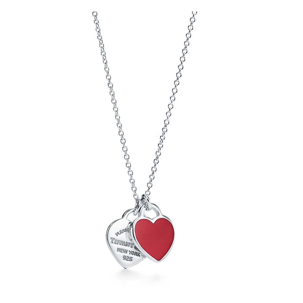 Return to Tiffany & Co. double heart chain l
